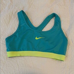 Nike Women's Aqua and Lime sports bra